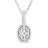 Thumbnail Image 3 of Oval-Cut Aquamarine & Diamond Accent Necklace Sterling Silver 18&quot;