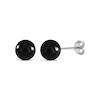 Thumbnail Image 1 of Black Onyx Bead Stud Earrings 6mm 14K White Gold