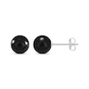 Thumbnail Image 3 of Black Onyx Bead Stud Earrings 6mm 14K White Gold