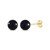 Thumbnail Image 1 of Black Onyx Bead Stud Earrings 7mm 14K Yellow Gold