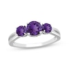 Thumbnail Image 1 of Amethyst Three-Stone Ring Sterling Silver