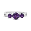 Thumbnail Image 3 of Amethyst Three-Stone Ring Sterling Silver