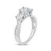 Thumbnail Image 2 of Round-Cut Diamond Three-Stone Engagement Ring 1/2 ct tw Sterling Silver