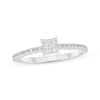 Thumbnail Image 1 of Princess-Cut Quad Diamond Engagement Ring 1/4 ct tw 10K White Gold