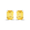 Thumbnail Image 2 of Emerald-Cut Citrine Stud Earrings Sterling Silver