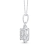 Thumbnail Image 3 of Multi-Diamond Flower Necklace 1/2 ct tw 14K White Gold 18&quot;