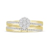 Thumbnail Image 3 of Multi-Diamond Flower Bridal Set 1/8 ct tw 10K Yellow Gold