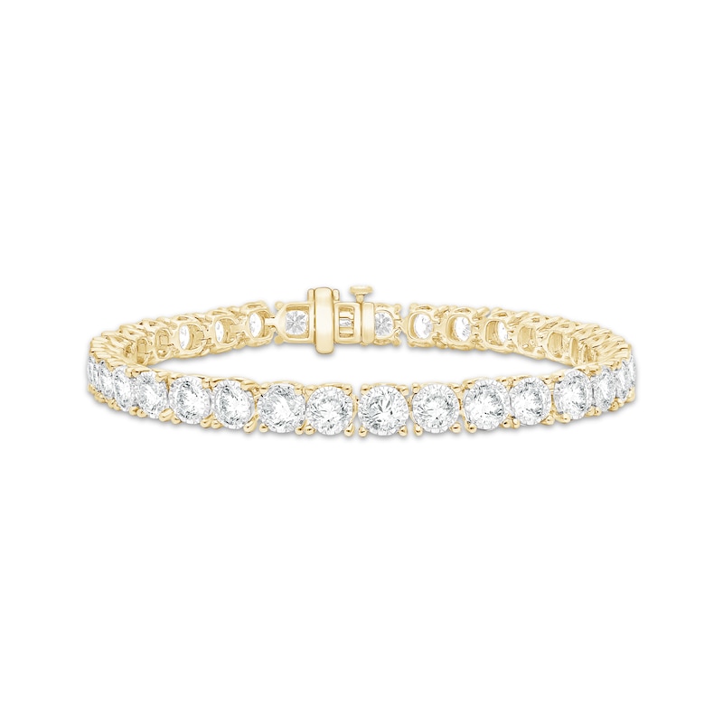 Lab-Created Diamonds by KAY Tennis Bracelet 12 ct tw 10K Yellow Gold 7.25"