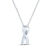 Thumbnail Image 3 of Gift Boxed Awareness Ribbon Diamond Accent Necklace Sterling Silver 18"