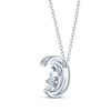 Thumbnail Image 3 of Gift Boxed Moon & Stars Diamond Accent Necklace Sterling Silver 18"