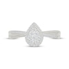 Thumbnail Image 4 of Multi-Diamond Pear-Shaped Halo Promise Ring 1/4 ct tw 10K White Gold