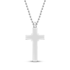 Thumbnail Image 3 of Men's Black Enamel Cross Necklace Stainless Steel 22&quot;