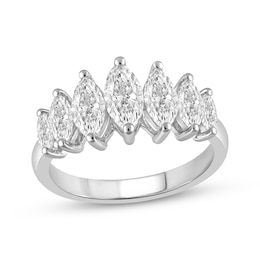 Adore Lab-Grown Diamonds Marquise-Cut Seven-Stone Anniversary Ring 2 ct tw 14K White Gold