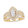 Thumbnail Image 1 of Marquise-Cut Diamond Engagement Ring 1-1/2 ct tw 14K Yellow Gold