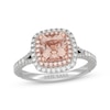 Thumbnail Image 1 of Neil Lane Cushion-Cut Morganite & Diamond Engagement Ring 1/2 ct tw 14K Two-Tone Gold