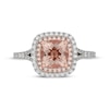 Thumbnail Image 3 of Neil Lane Cushion-Cut Morganite & Diamond Engagement Ring 1/2 ct tw 14K Two-Tone Gold