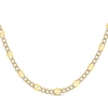 Thumbnail Image 1 of Italian Brilliance Semi-Solid Diamond-Cut Figaro Chain Necklace 14K Yellow Gold 20&quot;