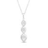 Thumbnail Image 1 of Diamond Three-Stone Twist Drop Necklace 1/10 ct tw 10K White Gold 18&quot;