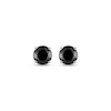 Thumbnail Image 2 of Black Diamond Solitaire Stud Earrings 3 ct tw 14K White Gold (I3)