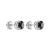 Thumbnail Image 4 of Black Diamond Solitaire Stud Earrings 3 ct tw 14K White Gold (I3)