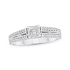 Thumbnail Image 1 of Princess-Cut Diamond Engagement Ring 1/2 ct tw 10K White Gold