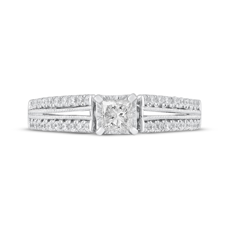 Main Image 3 of Princess-Cut Diamond Engagement Ring 1/2 ct tw 10K White Gold