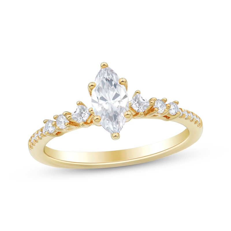 Main Image 1 of Marquise-Cut Diamond Engagement Ring 3/4 ct tw 14K Yellow Gold