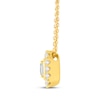 Thumbnail Image 1 of Lab-Created Diamonds by KAY Emerald-Cut Halo Necklace 1 ct tw 14K Yellow Gold 18"