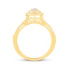 Thumbnail Image 2 of Round-Cut Diamond Double Pear Halo Engagement Ring 1/3 ct tw 10K Yellow Gold