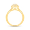 Thumbnail Image 3 of Round-Cut Diamond Double Pear Halo Engagement Ring 1/3 ct tw 10K Yellow Gold