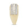 Thumbnail Image 3 of Men's Round & Baguette-Cut Diamond Multi-Row Anniversary Band 1 ct tw 10K Yellow Gold