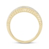 Thumbnail Image 4 of Men's Round & Baguette-Cut Diamond Multi-Row Anniversary Band 1 ct tw 10K Yellow Gold