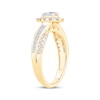 Thumbnail Image 2 of Pear-Shaped Diamond Halo Engagement Ring 3/4 ct tw 14K Yellow Gold