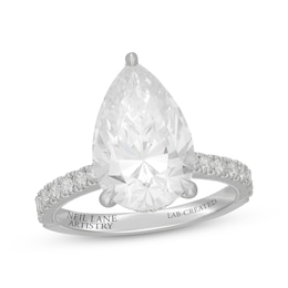 Neil Lane Artistry Pear-Shaped Lab-Created Diamond Engagement Ring 5-5/8 ct tw 14K White Gold