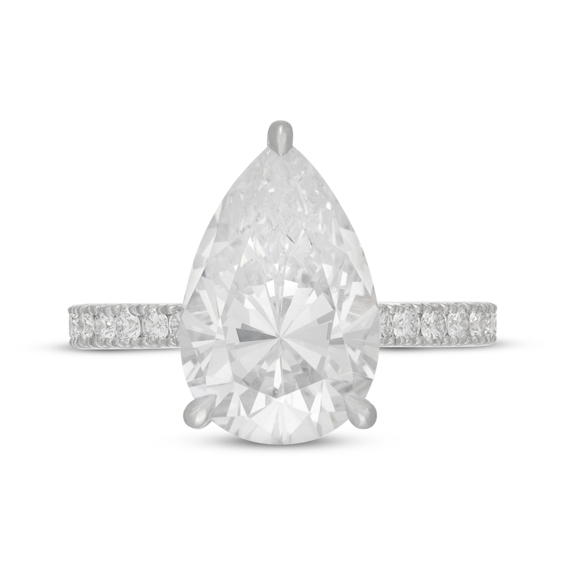 Main Image 3 of Neil Lane Artistry Pear-Shaped Lab-Created Diamond Engagement Ring 5-5/8 ct tw 14K White Gold