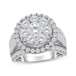 Adore Lab-Grown Diamonds Multi-Stone Halo Engagement Ring 4 ct tw 10K White Gold