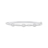 Thumbnail Image 1 of Multi-Diamond Oval Bangle Bracelet 1/2 ct tw Sterling Silver 7&quot;