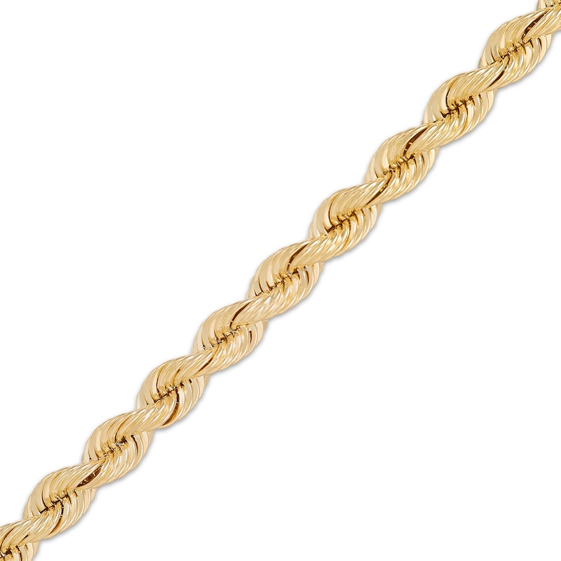 Main Image 2 of Solid Silk Rope Chain Necklace 3mm 14K Yellow Gold 24&quot;