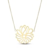 Thumbnail Image 1 of Flower Outline Necklace 18K Yellow Gold-Plated Sterling Silver 18&quot;