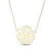 Thumbnail Image 3 of Flower Outline Necklace 18K Yellow Gold-Plated Sterling Silver 18&quot;