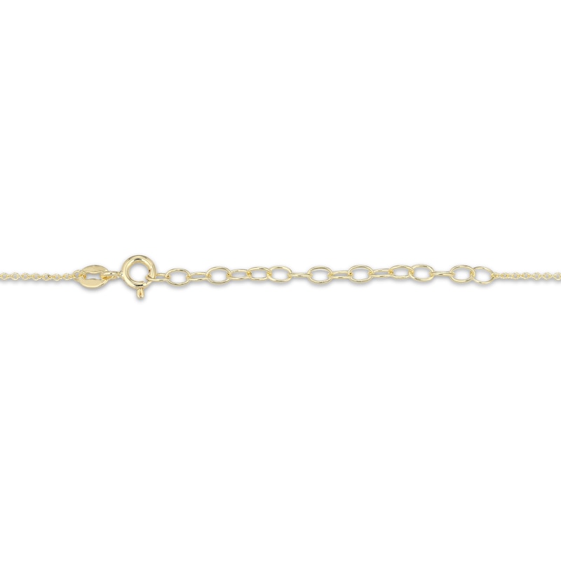 Main Image 4 of Flower Outline Necklace 18K Yellow Gold-Plated Sterling Silver 18&quot;