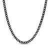 Thumbnail Image 1 of Men's Hollow Curb Chain Necklace 8mm Black Ion-Plated Stainless Steel 22&quot;