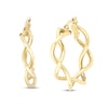 Thumbnail Image 1 of Open Tube Twist Hoop Earrings 10K Yellow Gold 30mm