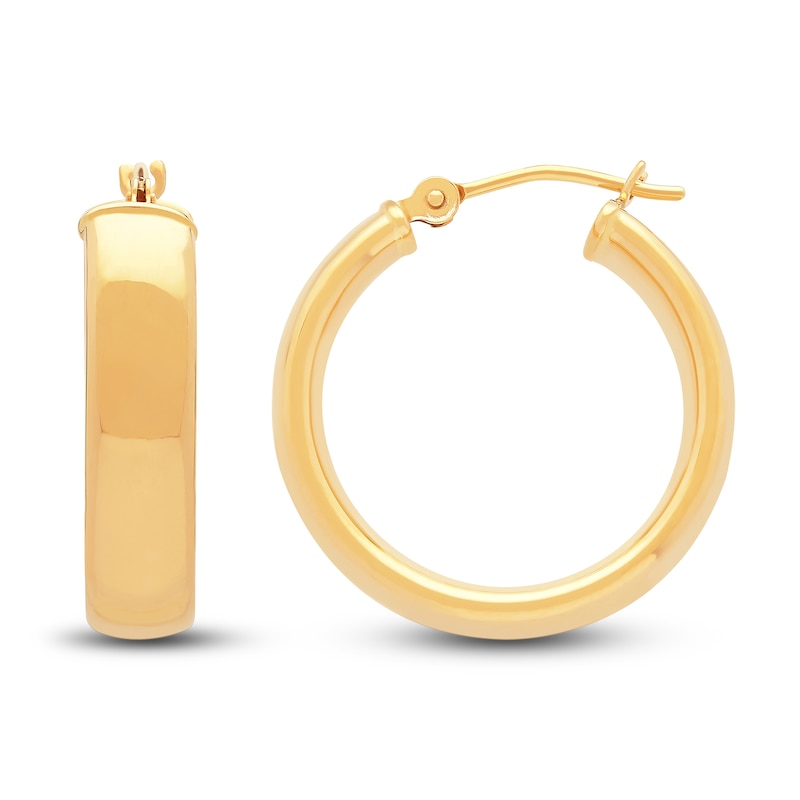 Hoop Earrings 14K Yellow Gold 20mm