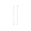 Thumbnail Image 0 of Paperclip Chain Drop Earrings 14K Yellow Gold