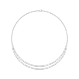 Lab-Grown Diamonds by KAY Double Strand Necklace 5 ct tw 10K White Gold 17&quot;