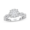 Thumbnail Image 0 of Multi-Diamond Center Twist Engagement Ring 1 ct tw 14K White Gold
