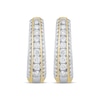 Thumbnail Image 2 of Diamond Three-Row Oval Hoop Earrings 1 ct tw 10K Yellow Gold