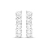 Thumbnail Image 2 of Diamond Swirl Huggie Hoop Earrings 1/4 ct tw 10K White Gold