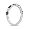 Thumbnail Image 2 of Neil Lane Marquise-Cut Black Diamond & Round-Cut White Diamond Anniversary Ring 1/2 ct tw 14K White Gold